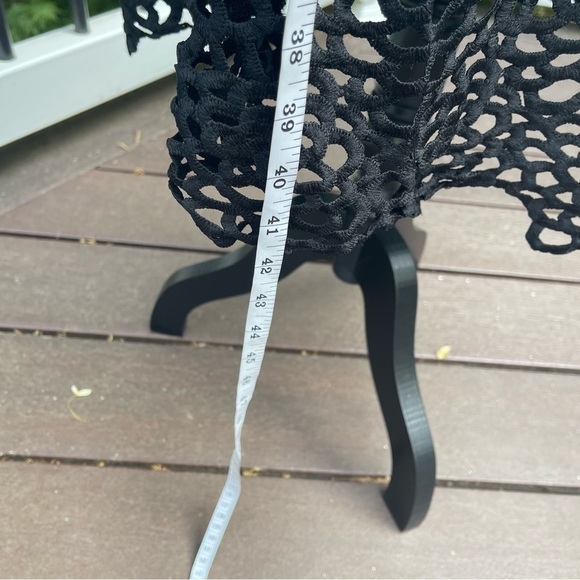 ANTHROPOLOGIE Wolven Black Crochet Lace "Terrace Sheath Dress" Size 8 - Picture 7 of 15